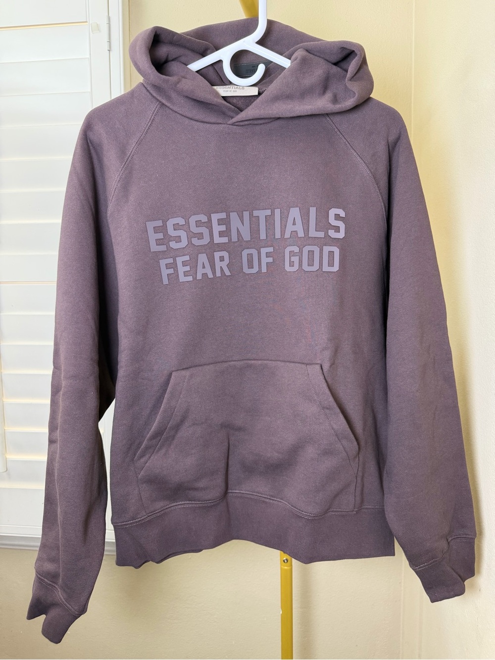 NWT Fear of God Essentials Hoodie 'Plum’